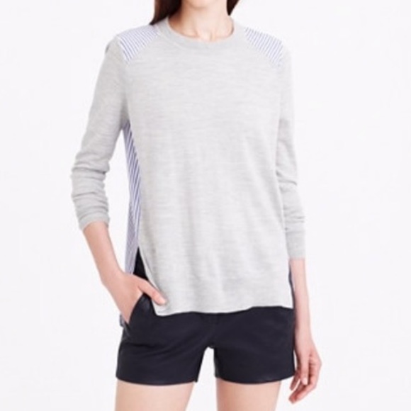 J. Crew Mixed Media Striped Merino wool sweater - Picture 9 of 9